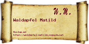 Waldapfel Matild névjegykártya