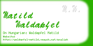 matild waldapfel business card